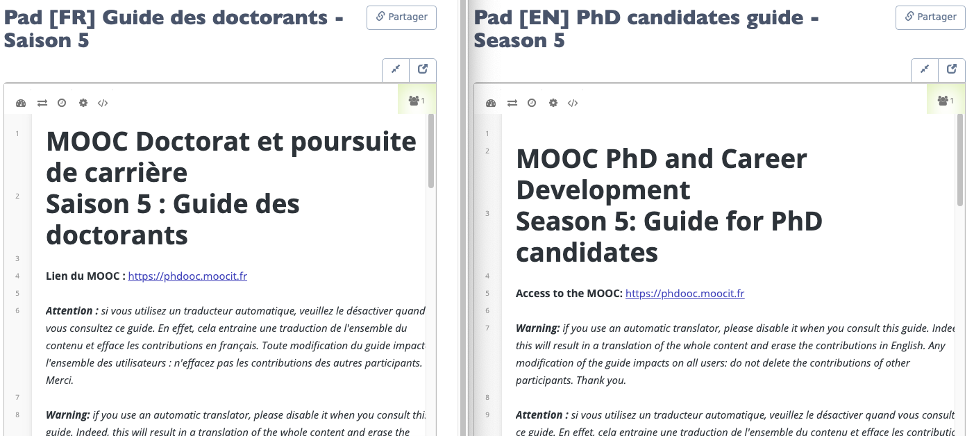 Guide des doctorants - Guide for PhD candidates